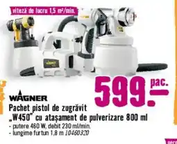 Hornbach Pachet pistol de zugrăvit „W450" cu ataşament de pulverizare Ofertă