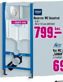 Hornbach Rezervor WC încastrat Ofertă