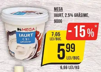 Mega Image MEGA Iaurt, 2.5% grasime Ofertă