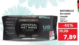 Kaufland NATURELLE Şerveţele umede classic Ofertă