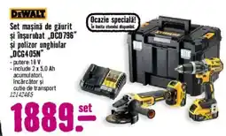 Hornbach DEWALT Set maşină de găurit şi înşurubat DCD796" Ofertă