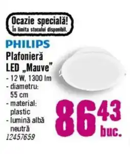 Hornbach PHILIPS Plafonieră LED „Mauve" Ofertă