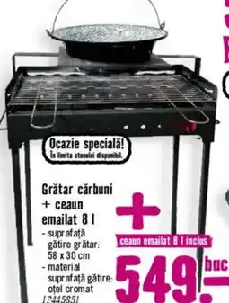 Hornbach Grătar cărbuni + ceaun emailat 8l Ofertă