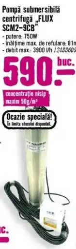 Hornbach Pompă submersibilă centrifugă „FLUX SCM2-9CB" Ofertă