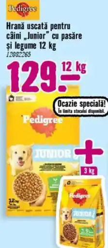 Hornbach Pedigree Hrană uscată pentru câini,,Junior" cu pasăre și legume Ofertă