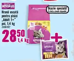 Hornbach Whiskas Hrană uscată pentru pisici „Adult 1+" pui Ofertă