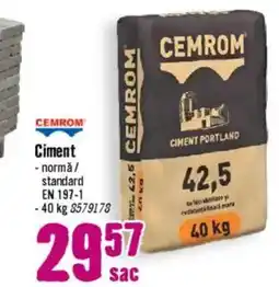 Hornbach CEMROM Ciment Ofertă
