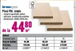Hornbach Placă PAL simplu Ofertă