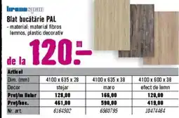 Hornbach Blat bucătărie PAL Ofertă
