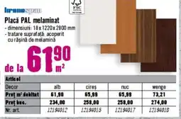 Hornbach Placă PAL melaminat Ofertă