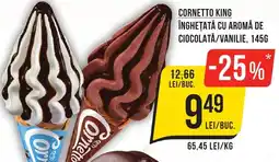 Mega Image Cornetto king înghețată cu aromă de ciocolată/vanilie Ofertă