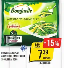 Mega Image Bonduelle vapeur amestec de fasole verde şi galbenă Ofertă
