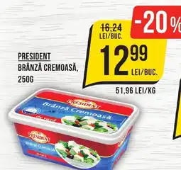Mega Image PRESIDENT Brânză cremoasă Ofertă