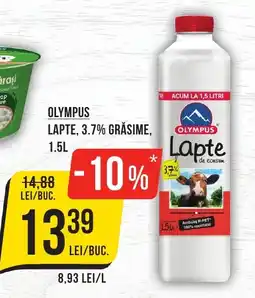 Mega Image OLYMPUS Lapte, 3.7% grasime Ofertă