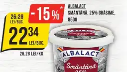 Mega Image Albalact 15% smantana, 25% grăsime Ofertă