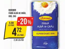 Mega Image Boromir făină albă de grâu, 000 Ofertă