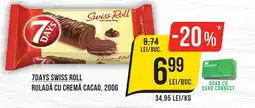 Mega Image 7days swiss roll ruladă cu cremă cacao Ofertă