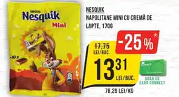 Mega Image Nesquik napolitane mini cu cremă de lapte Ofertă