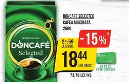 Mega Image Doncafe selected cafea măcinată Ofertă