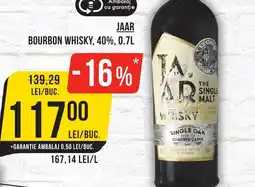 Mega Image JAAR Bourbon whisky, 40% Ofertă