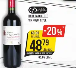 Mega Image Haut la rullote vin roşu Ofertă