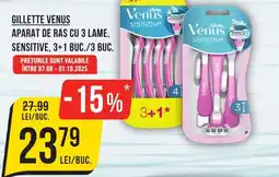 Mega Image Gillette venus aparat de ras cu 3 lame, sensitive Ofertă