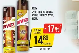 Mega Image Rivex spray pentru mobilă, spring fresh/classic Ofertă
