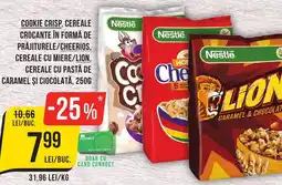 Mega Image Cookie crisp, cereale crocante în formă de prajiturele/cheerios, cereale cu miere/lion Ofertă