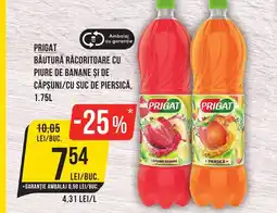 Mega Image Prigat băutură răcoritoare cu piure de banane şi de căpşuni/cu suc de piersică Ofertă