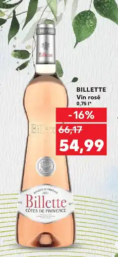 Kaufland BILLETTE Vin rosé Ofertă