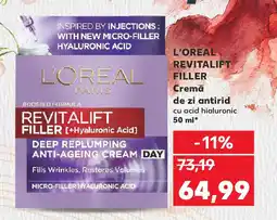 Kaufland L'OREAL REVITALIFT FILLER Cremă de zi antirid cu acid hialuronic Ofertă