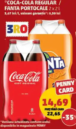 Penny Coca-cola regular / fanta portocale Ofertă