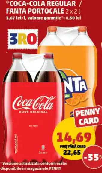 Penny Coca-cola regular / fanta portocale Ofertă
