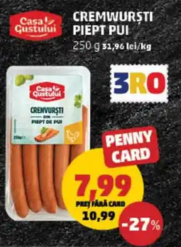 Penny Cremwursti piept pui Ofertă