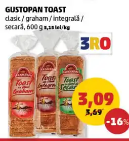 Penny Gustopan toast clasic/graham/integrală / secarǎ Ofertă