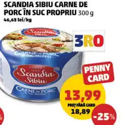 Penny Scandia sibiu carne de porc în suc propriu Ofertă