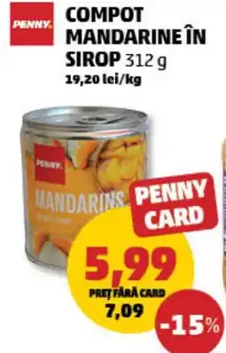 Penny Compot mandarine în sirop Ofertă