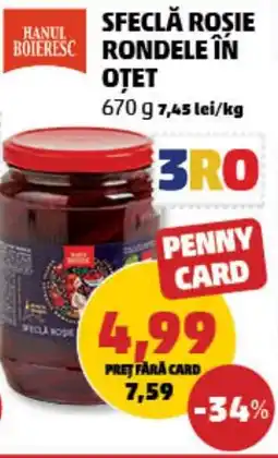 Penny Sfeclă rosie rondele în otet Ofertă