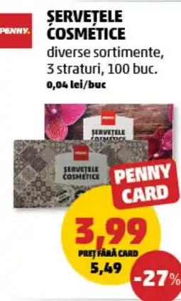 Penny Servetele cosmetice Ofertă