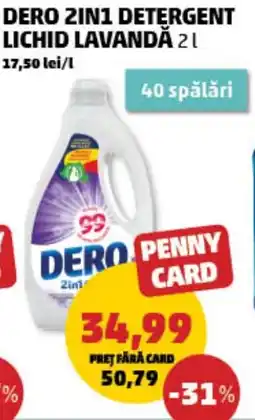 Penny Dero 2in1 detergent lichid lavandă Ofertă