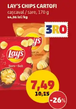 Penny Lay's chips cartofi caşcaval / sare Ofertă