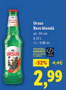 Lidl Ursus Bere blondǎ Ofertă
