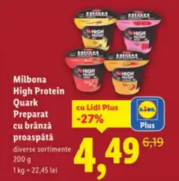 Lidl Milbona High Protein Quark Preparat cu brânză proaspătă Ofertă