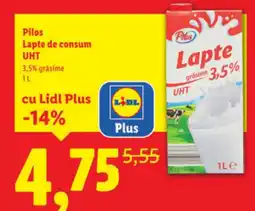 Lidl Pilos Lapte de consum UHT Ofertă