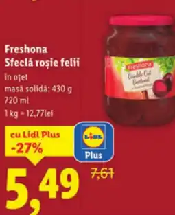 Lidl Freshona Sfeclă roşie felii in oțet Ofertă