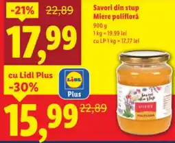 Lidl Savori din stup Miere poliflorǎ Ofertă