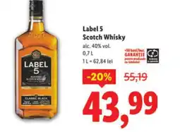 Lidl Label 5 Scotch Whisky Ofertă