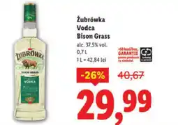 Lidl Żubrówka Vodca Bison Grass Ofertă