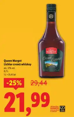 Lidl Queen Margot Lichior cremǎ whiskey Ofertă