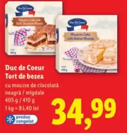 Lidl Duc de Coeur Tort de bezea cu mousse de ciocolată neagră / migdale Ofertă